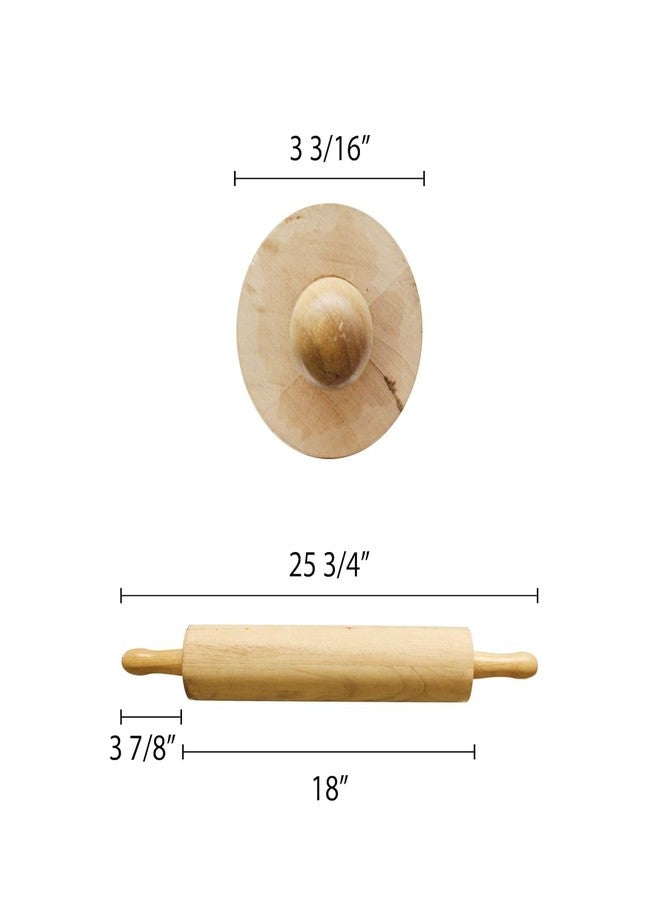 MVM Enterprise Wood Rolling Pin Long, Large, Used by Bakers & Cooks for Pizza Dough, Cookies, Pastries, Pasta, roti Maker - Image 2